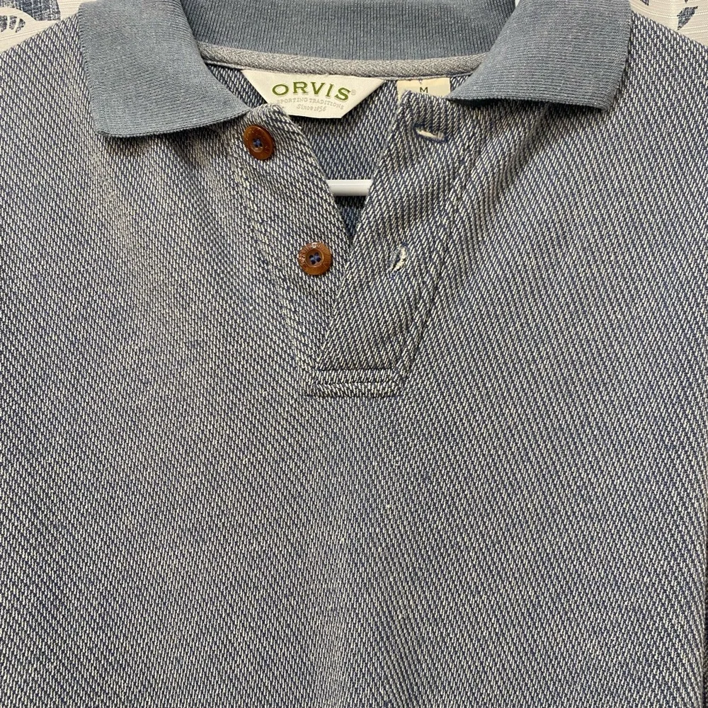 Orvis Grandpacore Cottagecore Old Money Men's Pullover with Tan Elbow Patches - Picture 5 of 9